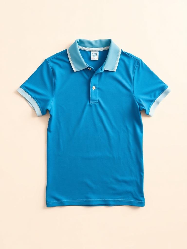 Polo manches courtes bleu