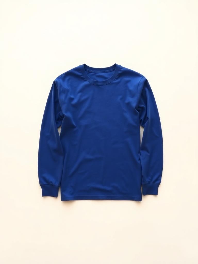 T-shirt manches longues bleu